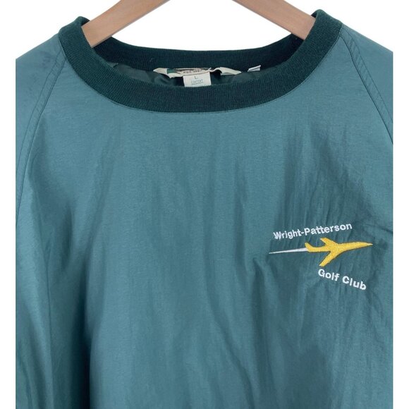 Duckster Wright-Patterson Golf Club Green Quilted Pullover Sweatshirt Mens Large - Picture 2 of 9